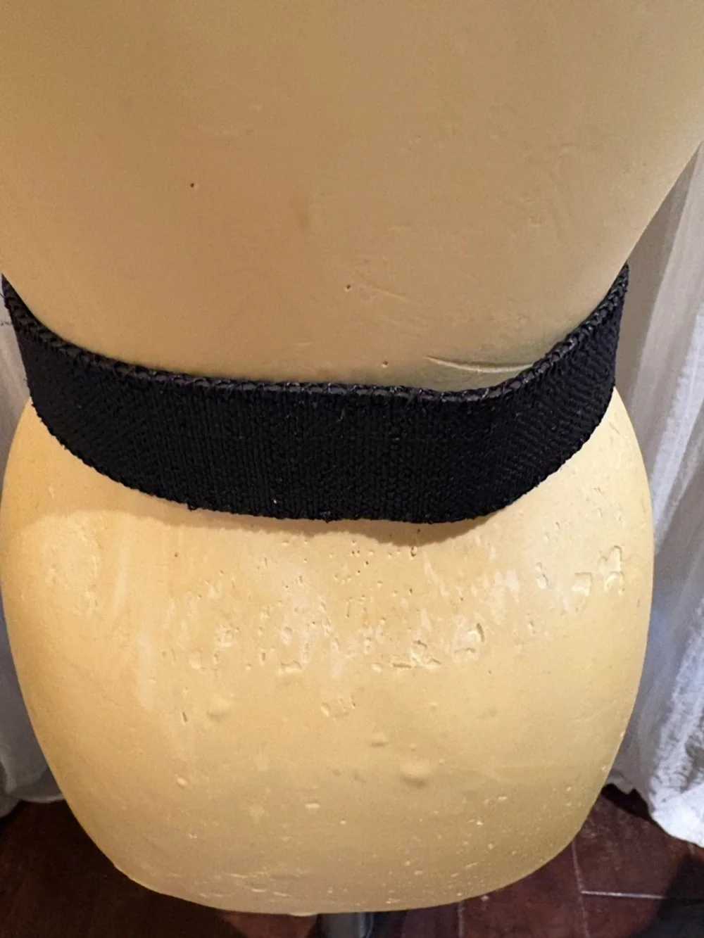 Worth Black Woven Elastic Belt with Covered Buckle